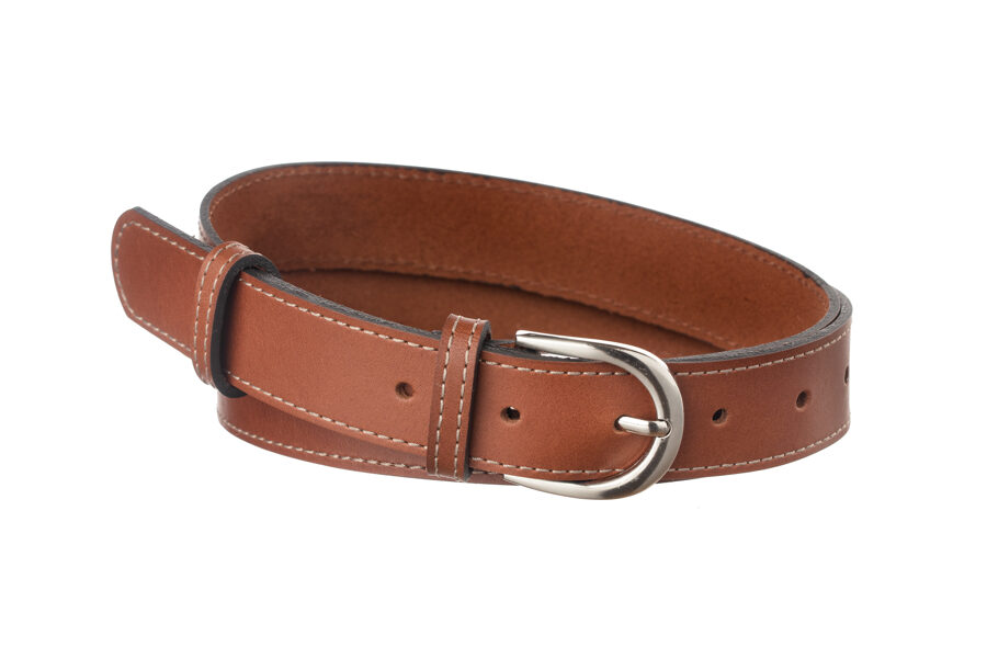 Ādas josta ar dekoratīvo šuvi. 30 mm.